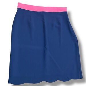Gibson Blue Asymmetrical A-Line Skirt
